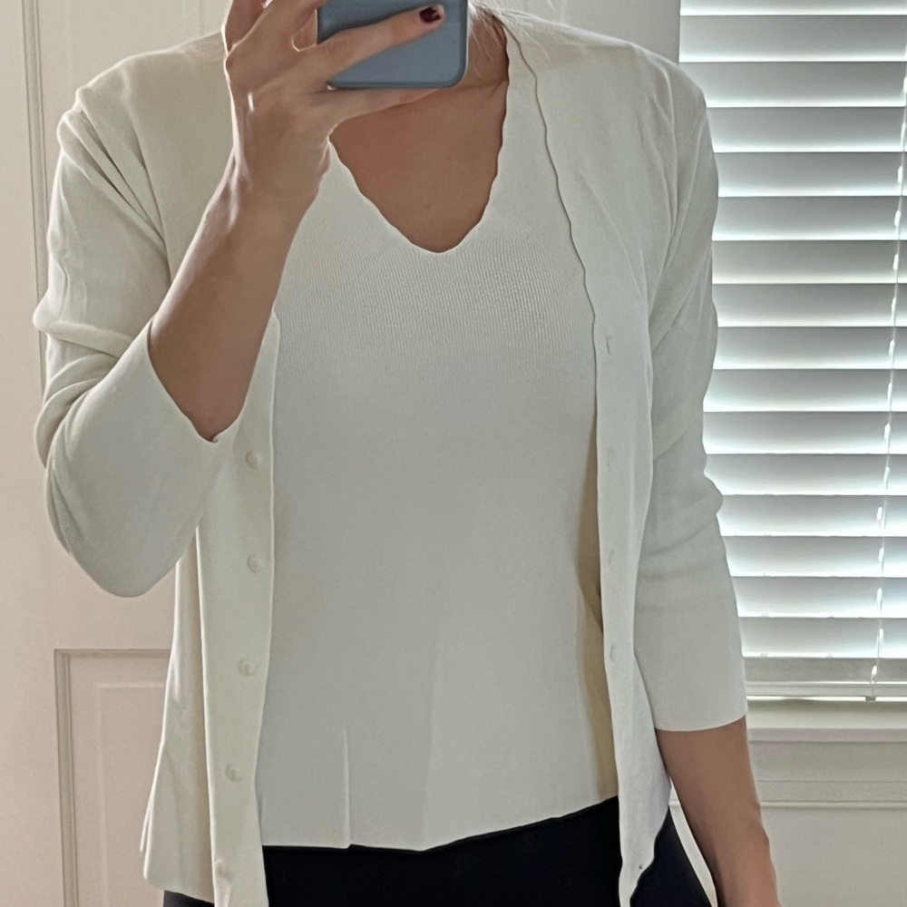 Max Studio cream sweater set - M